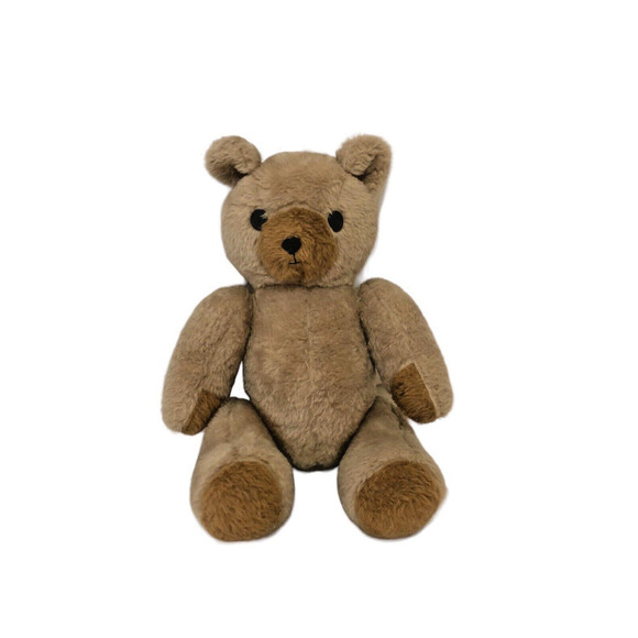 Large Vintage Jointed Teddy Bear Super Soft Brown Tag Says Elizabeth Jane 1986 - Picture 4 of 7